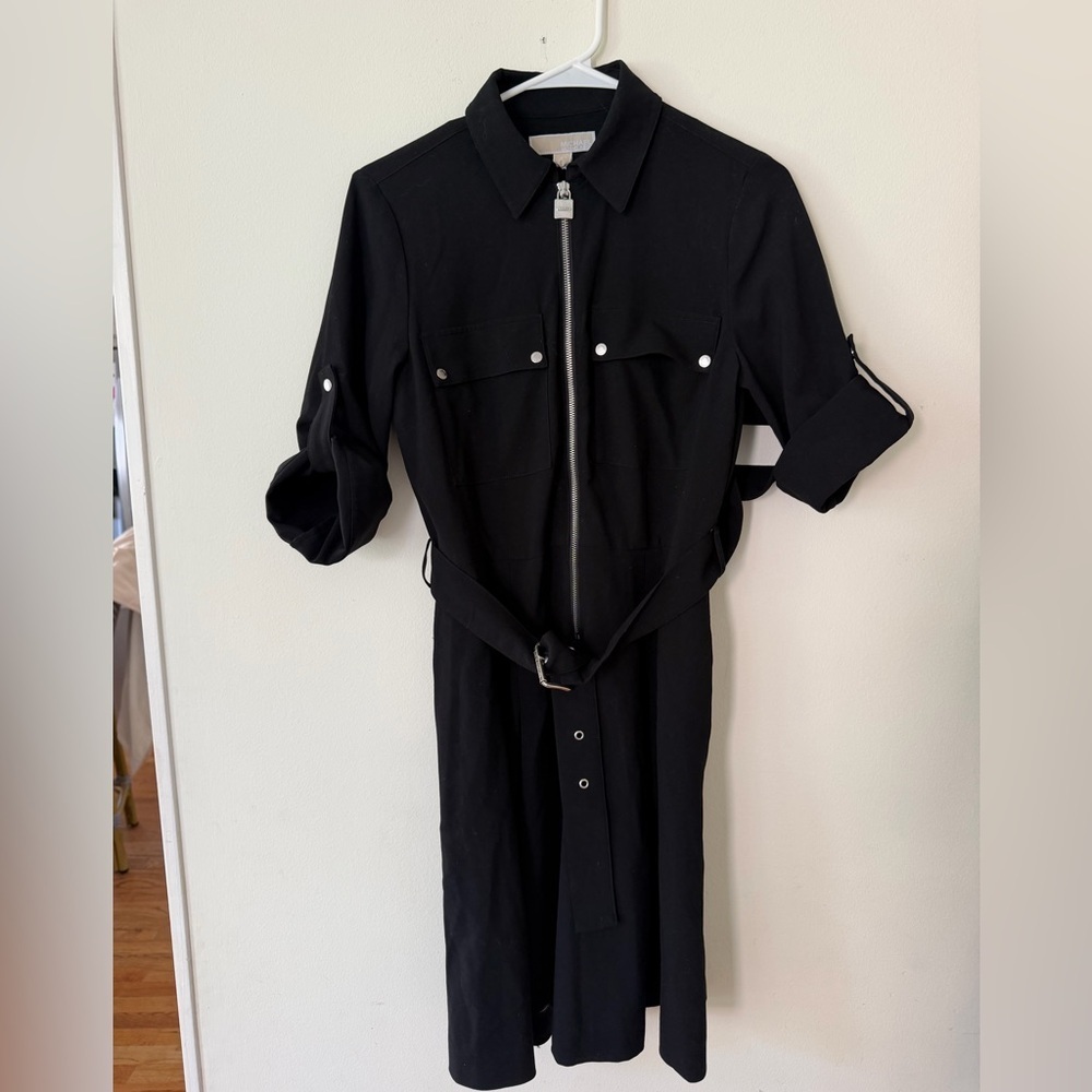 ✨ Michael Kors Belted Shirt Dress | Size Small | Pleated Skirt | Pockets ✨